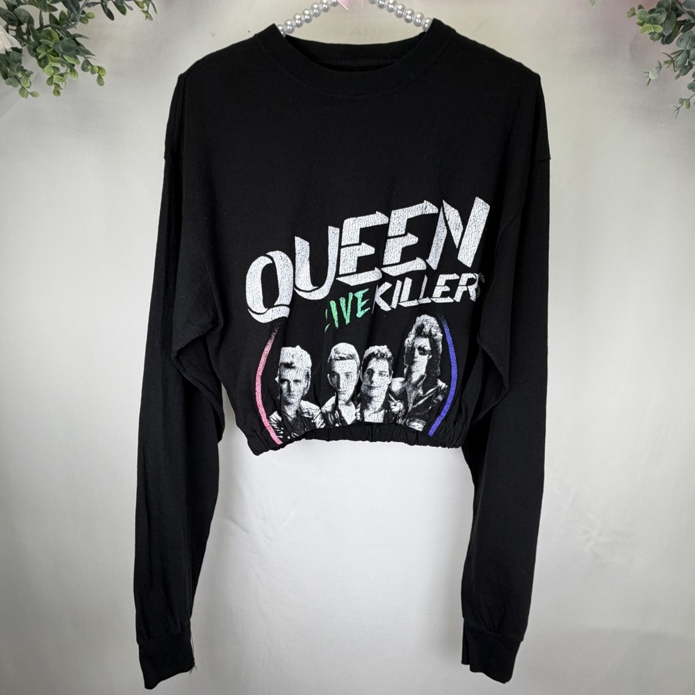 Queen Killers Live Black Long Sleeve T Shirt Concert Official Merch Women's S